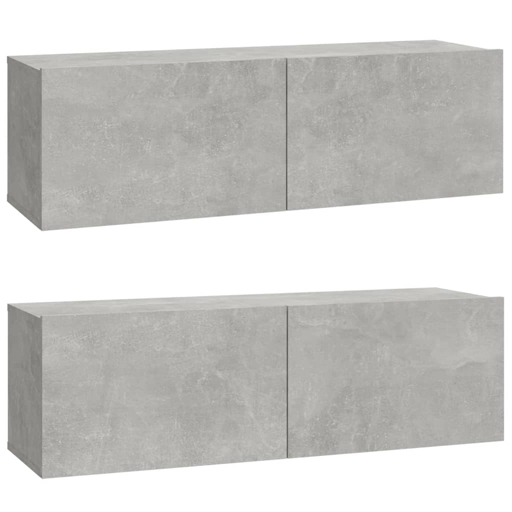 Set di mobili da 6 pezzi tra cui armadio credenza mobile TV televisore per soggiorno camera da letto salotto legno ingegnerizzato grigio 02_0025039