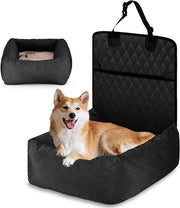 Cuscino per Sedile Auto 2 in 1 Protezione Anteriore e Posteriore per Animali di Compagnia - Cuscino per Auto Portatile con Cassetto di Sedia e Cintura di Sicurezza Spessa