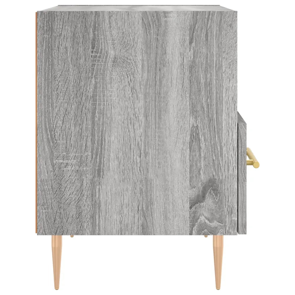 Comodino Grigio Sonoma 40x35x47,5 cm in Legno Multistrato 827416