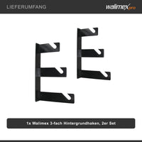 Walimex gancio per sfondo a 3 pieghe, set da 2