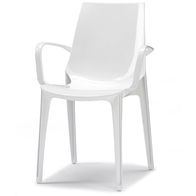Poltrona VANITY in policarbonato con braccioli by Scab - Poltrona Vanity In Policarbonato Con Braccioli By Scab Colore Trasparente Fume' Colore: Bianco