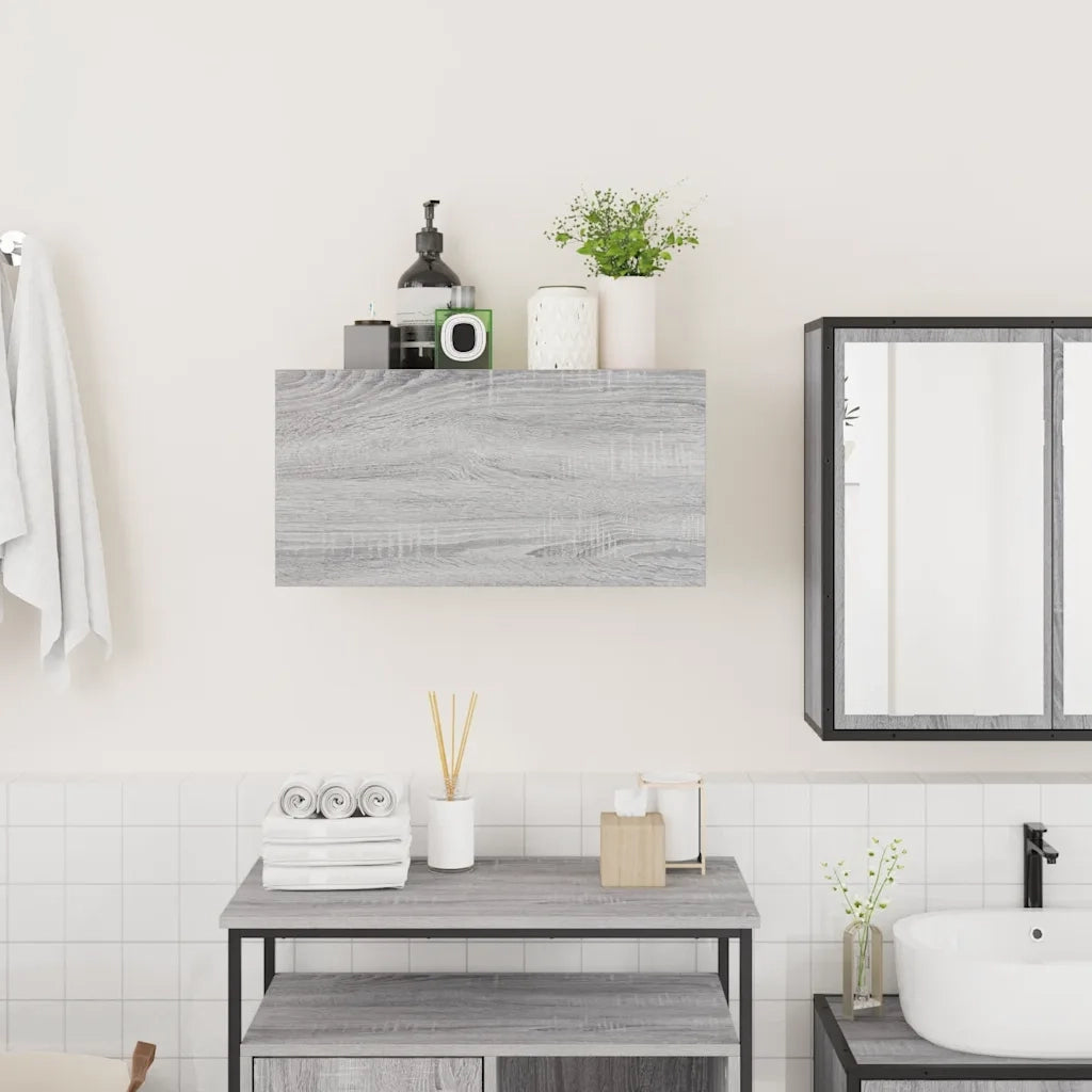 Armadietto Bagno | Armadio da bagno Grigio Sonoma 60x25x30 cm in Legno Multistrato