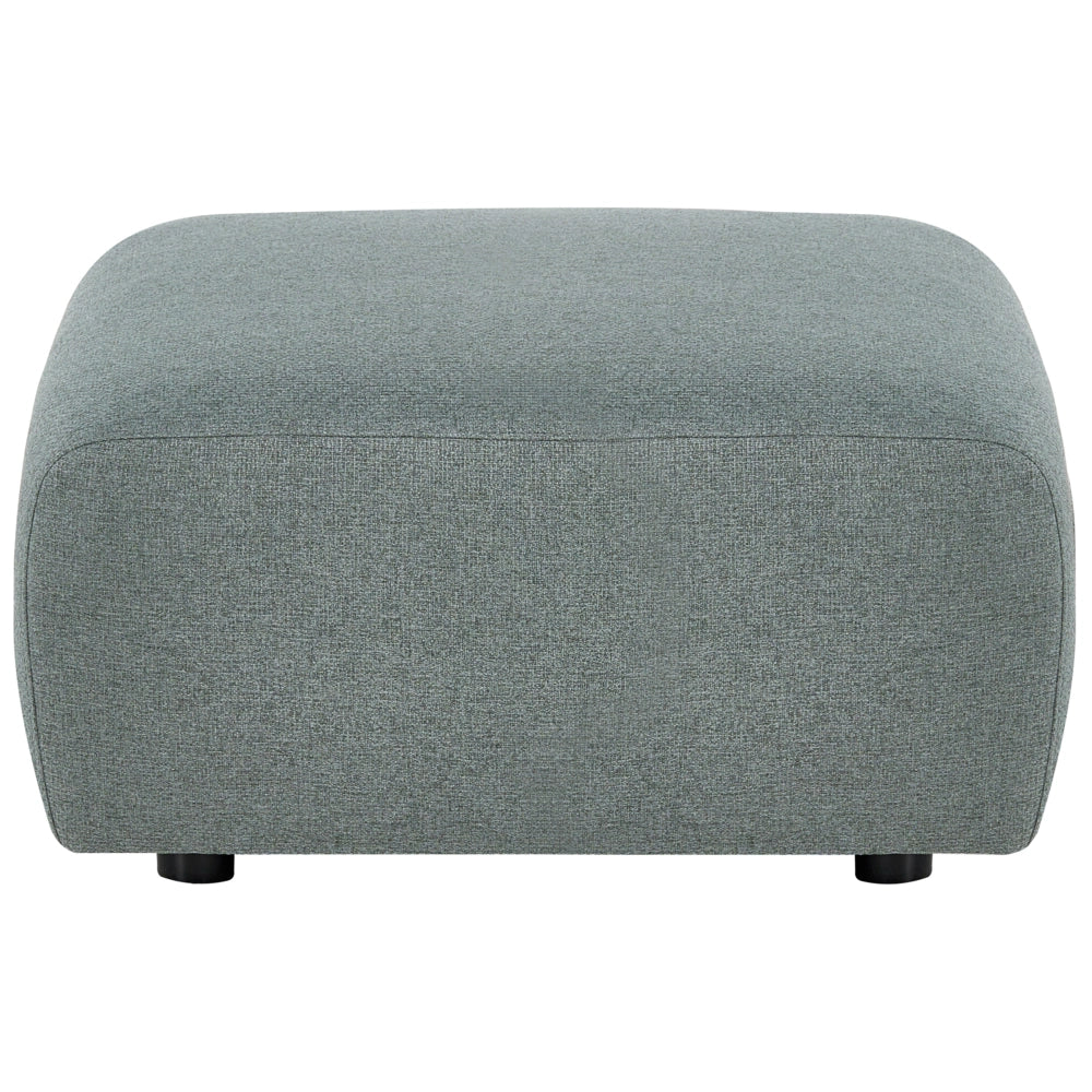 Pouf rettangolare in tessuto verde stile moderno