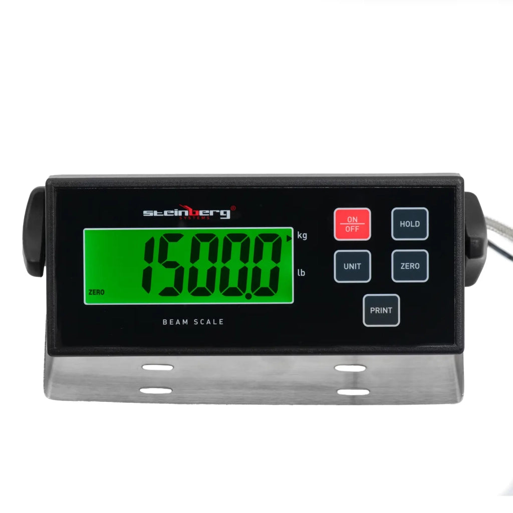 Bilancia da pavimento 1500 kg / 0,5 kg 127 x 84 cm con display LCD esterno acciaio inox plastica nera 14_0008313