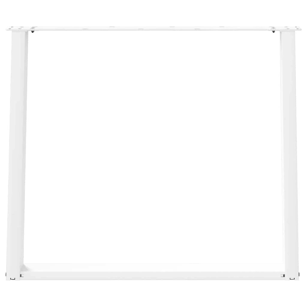 Set di 2 gambe regolabili per tavolo da pranzo a forma di U 90 x 73 cm stabili design moderno acciaio bianco 02_0057081