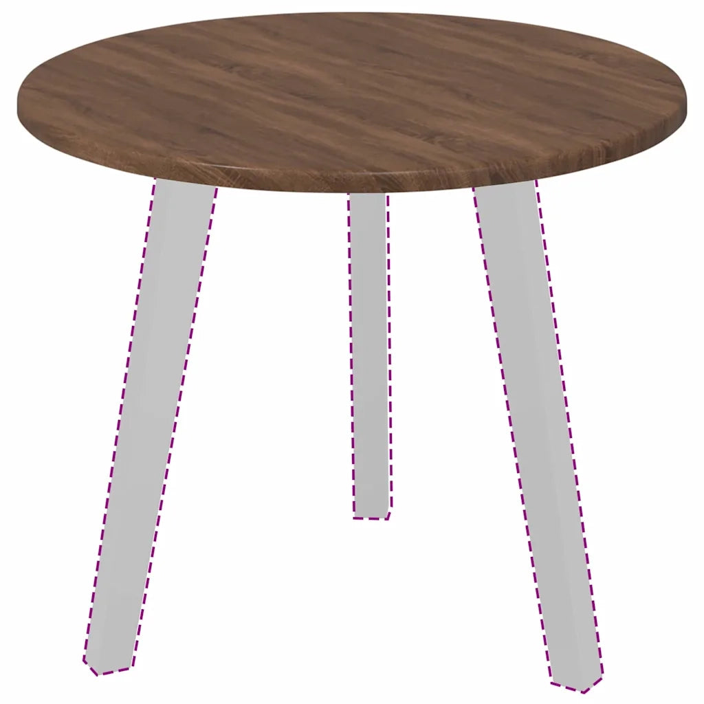 Piano del tavolo Rovere marrone Ø 50 x 1,5 cm Legno multistrato 880398