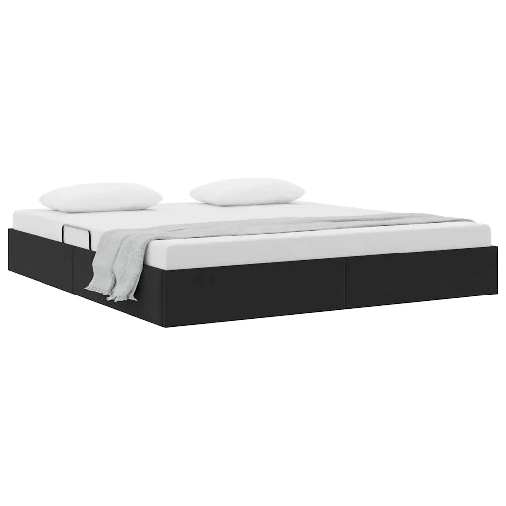 Letto con Contenitore Nero 180 x 200 cm Velluto 3370129