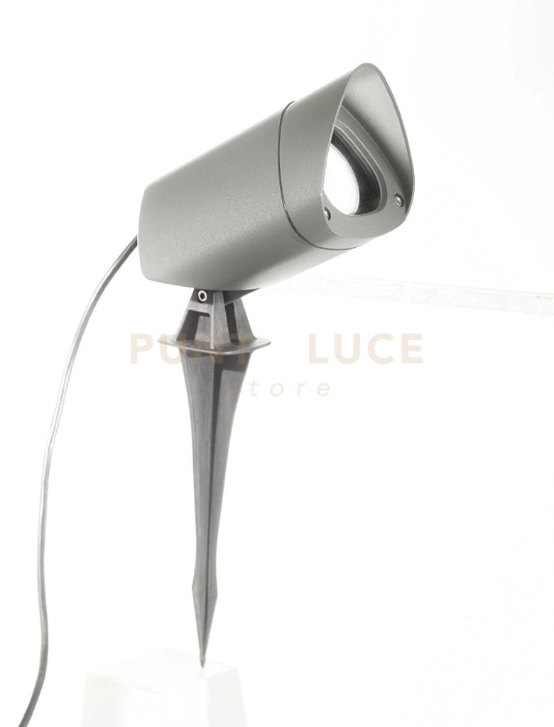 GES741- FARO PROIETTORE IN ALLUMINIO 1 LUCE ATTACCO GU10 IP65 GRIGIO ALLUMINIO