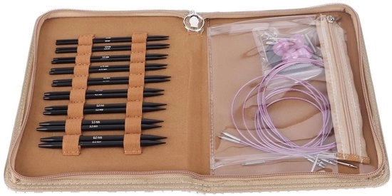 Set di aghi arrotondati ergonomici - Impugnatura intercambiabile - Ideale per il fai da te - 3-6 mm - Lavorazione a mano - Perfetto per progetti creativi