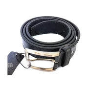 Trade Shop - Cinta Cintura Uomo Pelle Nera Ctv80028 Elegante Glamour Fashion Alla Moda -