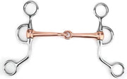 Attrezio di addestramento per cavalli con morso in acciaio inossidabile - Anello di collegamento francese con anello libero - Scheider in rame - Accessori da corsa.