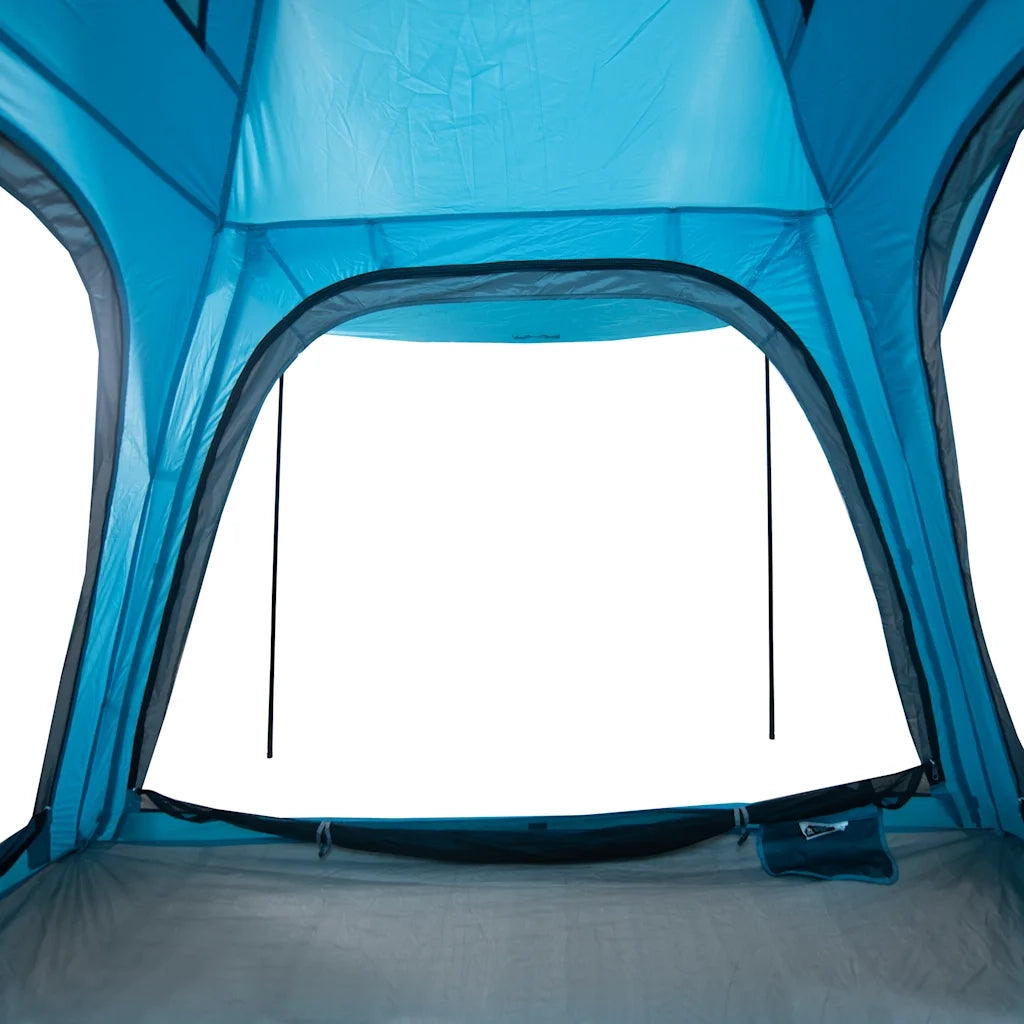 Tenda Campeggio 4 Persone Blu Rilascio Rapido Impermeabile 94357