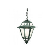 Lampada A Sospensione Da Esterno Contemporanea Elegance Alluminio E Vetro Grigio 1 Luce E27