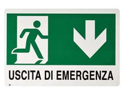 CARTELLO USCITA DI EMERGENZA- - cm.30x20h. - 10 pezzi