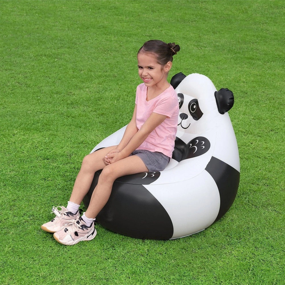 Trade Shop - Poltroncina Poltrona Gonfiabile Design Animali Panda Scimmia Volpe 72 Cm 75116 -