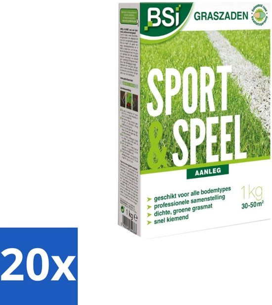 Erba Sportiva - Sterile e Resistente - 1 kg - Confezione in Bulk - 20 pezzi