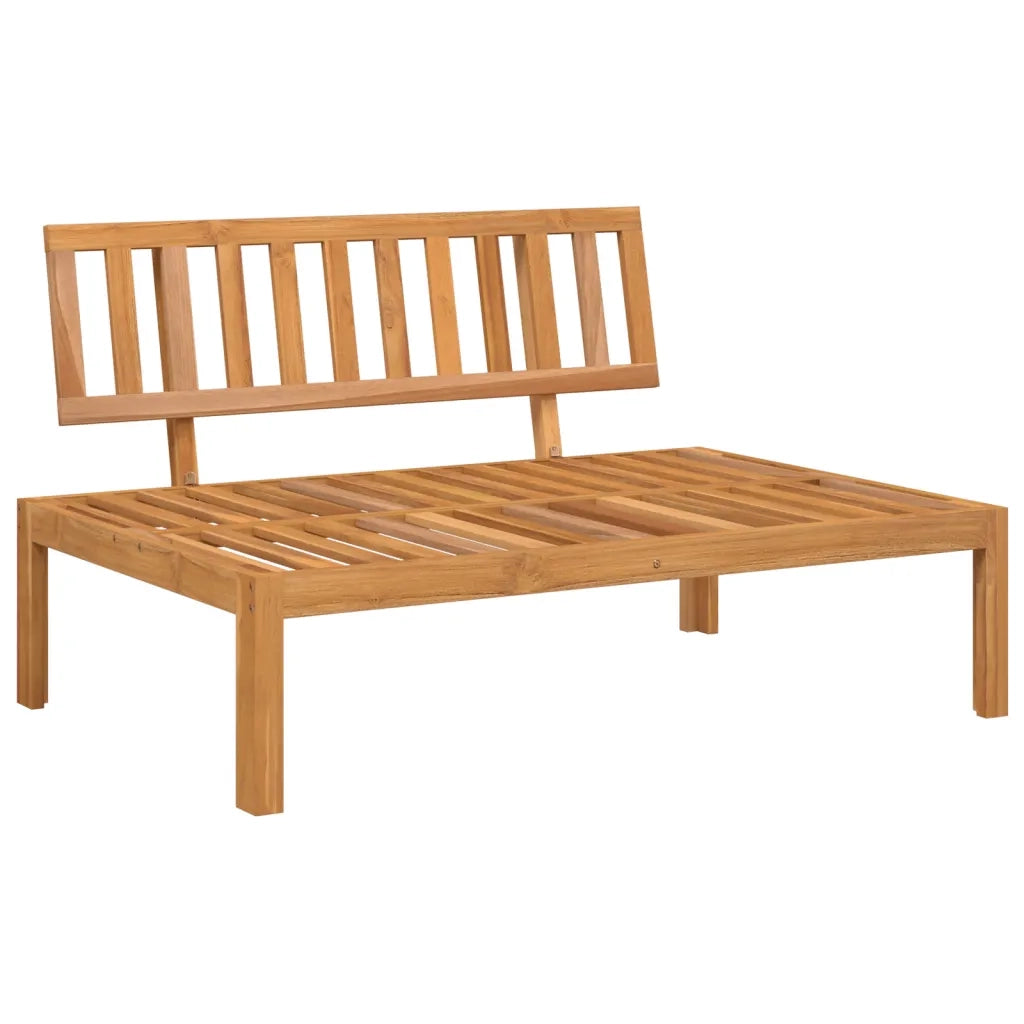 Divano componibile-Divano Centrale da Giardino Pallet in Legno Massello di Acacia