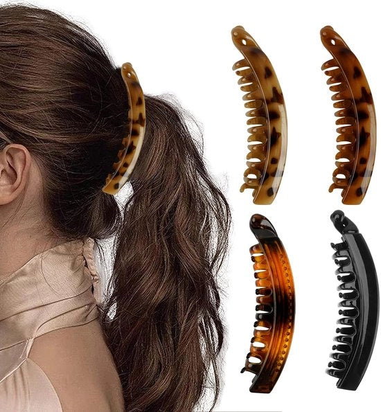 Fibbia Magiche per Capelli, Spazzola Magiche per Capelli con Fibbia a Stretta Doppia per Capelli Spessi o Sottili per Fai da Te per Donne e Ragazze (5 pezzi)