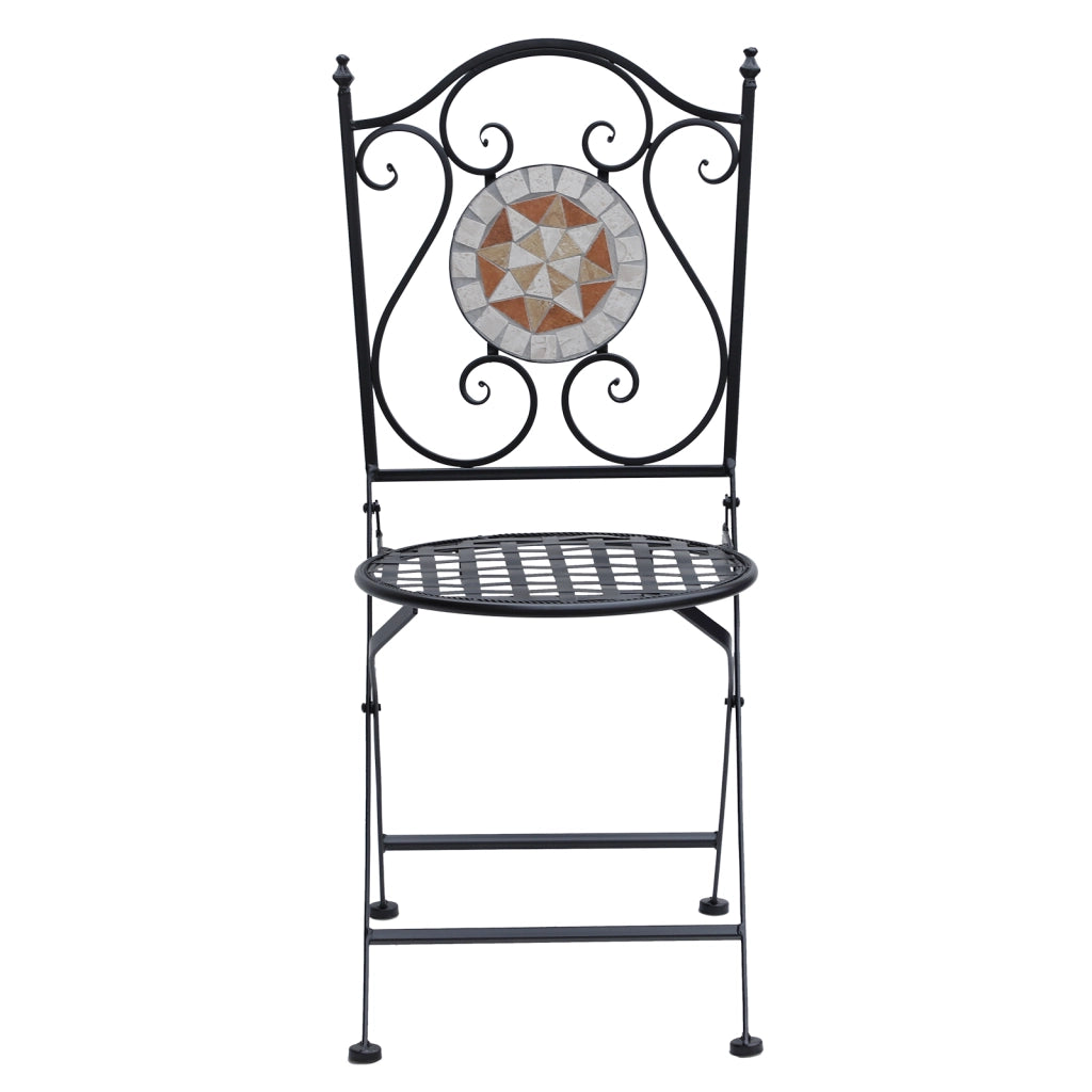 Sedia da giardino pieghevole ¨C Zephmum ¨C Nero 50x40x94,5 cm