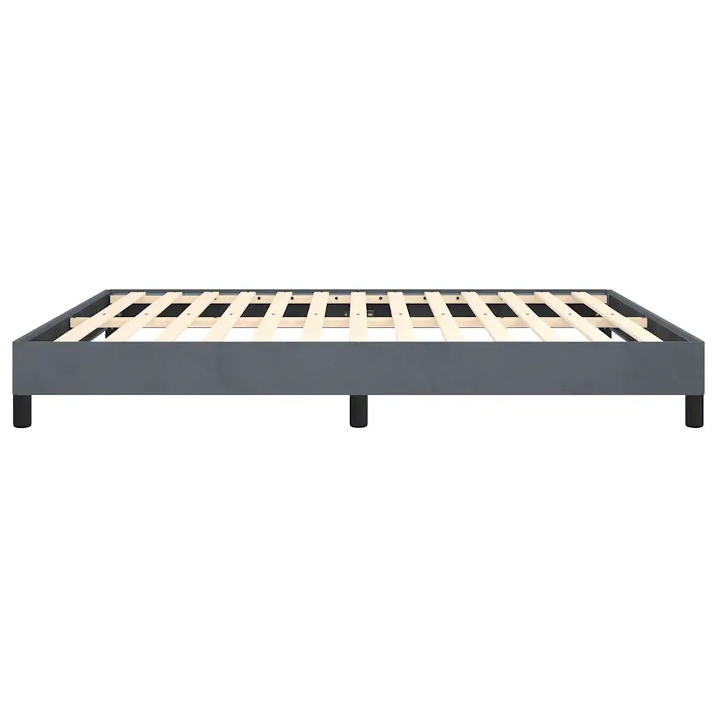 Struttura letto senza Materasso Grigio Scuro California King Velluto 347016