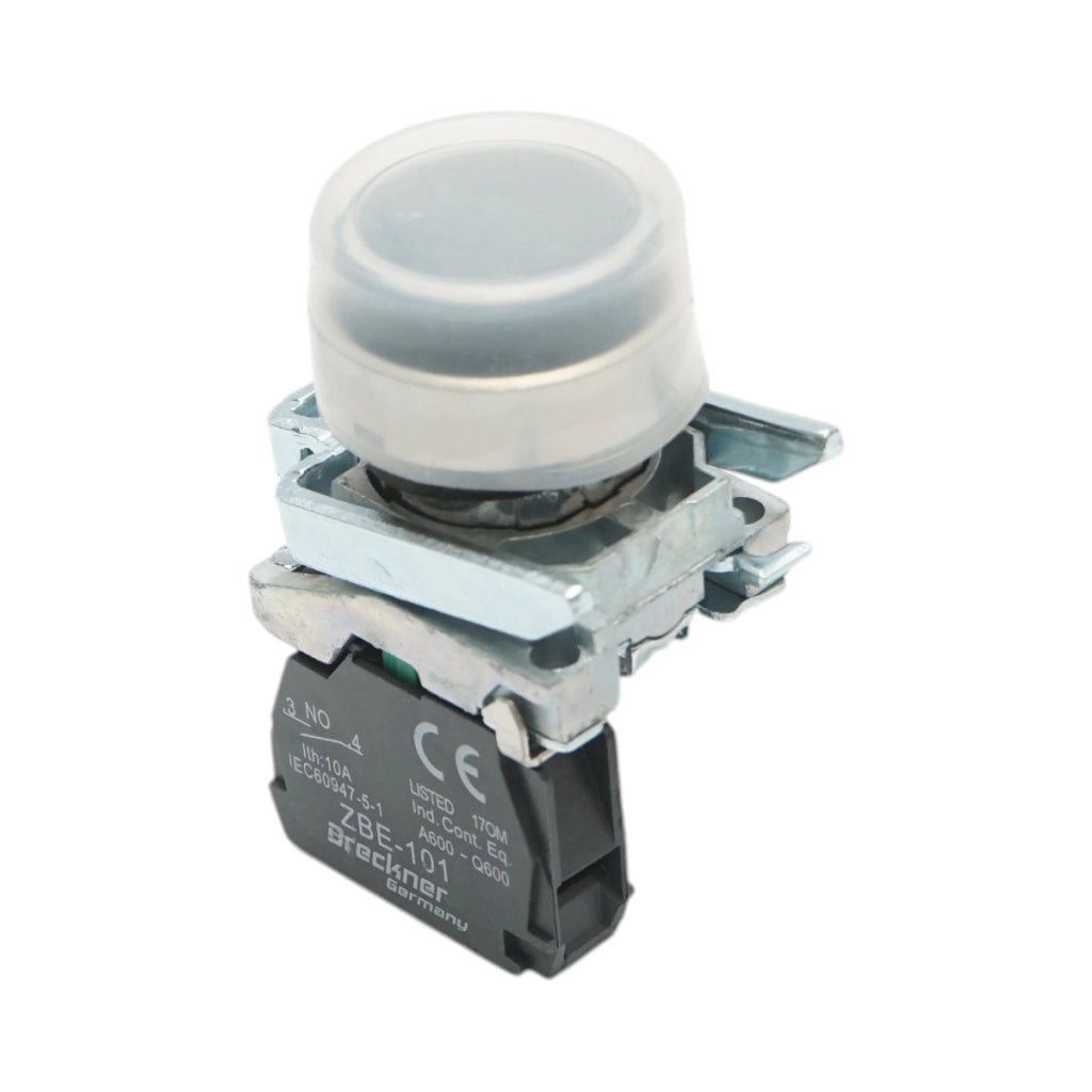 Pulsante di comando nero con cappuccio protettivo 22 mm, 1NO, TB4-BP21, IP65 Breckner Germany
