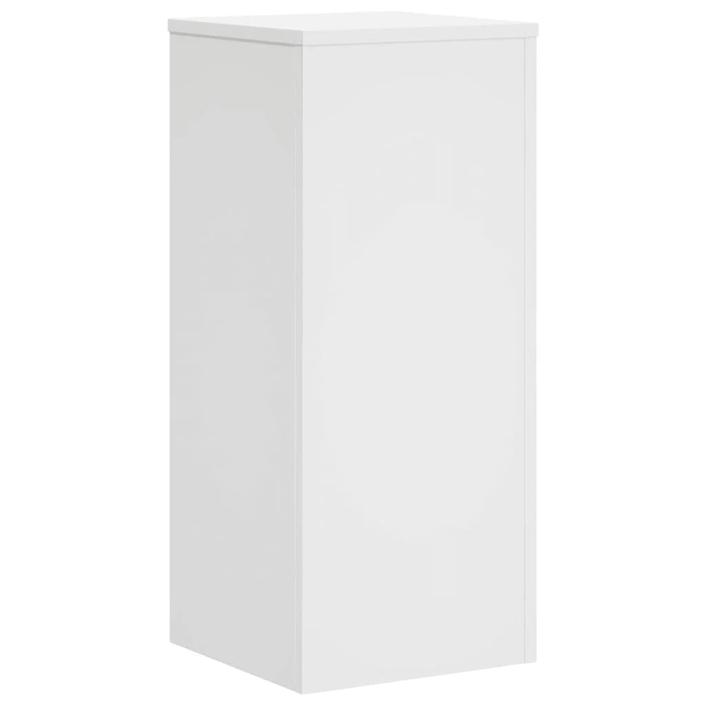 Portavasi mobili per fiori set da 2 30 x 30 x 70 cm legno ingegnerizzato bianco 02_0045279