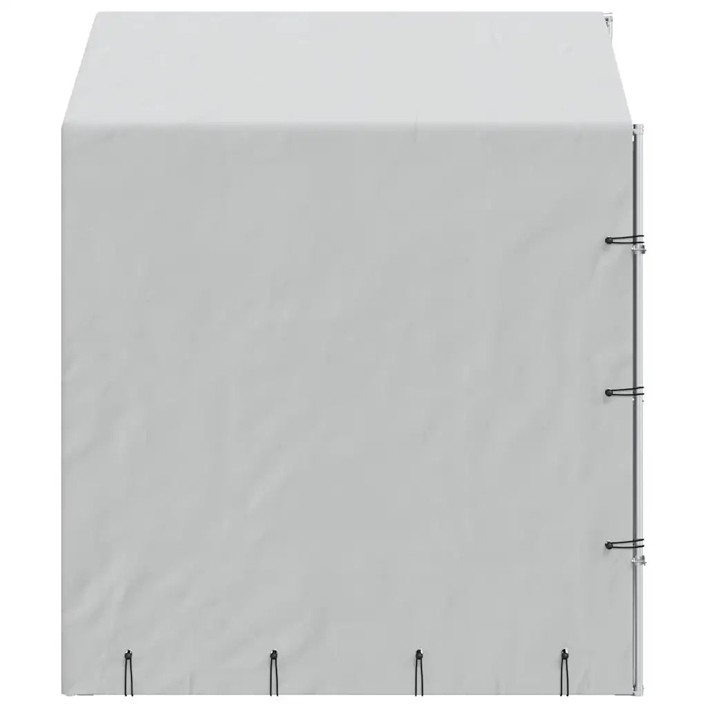 Cuccia Cani da Esterno Tetto Argento 2x2x2,5 m Acciaio Zincato 153676