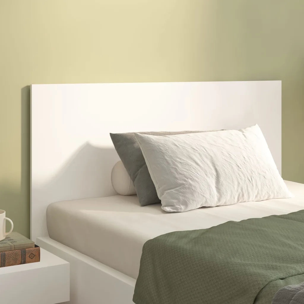 Testiera per Letto-Testata-Testiera Decorativa Bianca 120x1,5x80 cm in Legno Multistrato