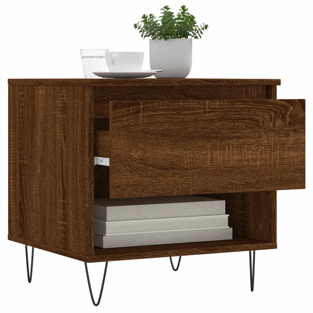 Tavolino da Salotto Rovere Marrone 50x46x50cm Legno Multistrato 830922
