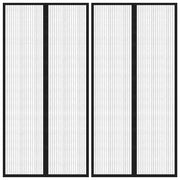 Tende Antimosche per Porta 2 pz con Magneti Nero 220x100cm  cod mxl 69382