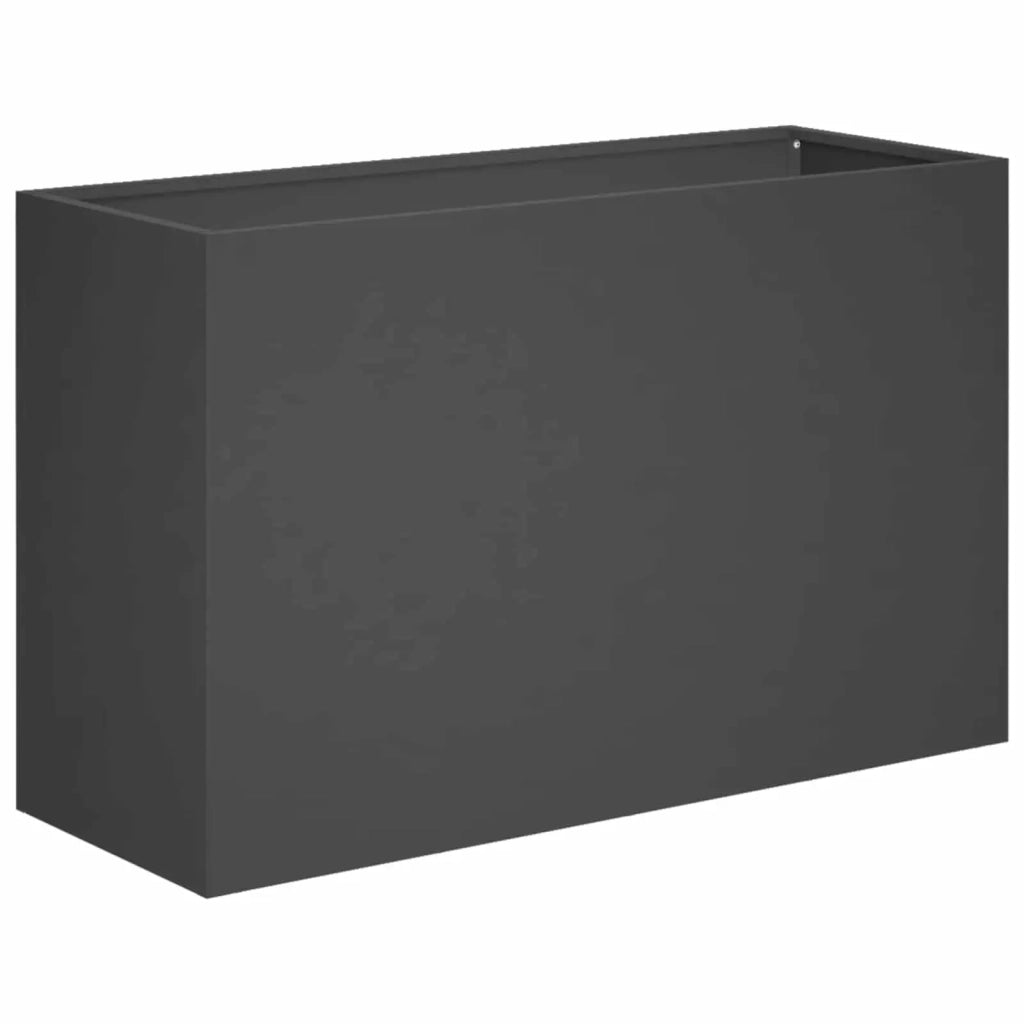 Vaso da giardino 2 pz Nero 80 x 30 x 40 cm 8005583