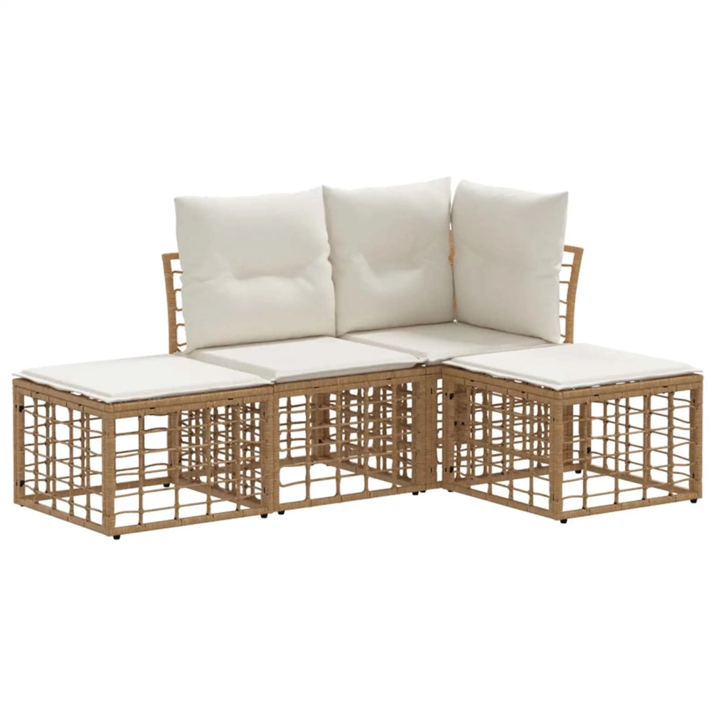 Set di divani da esterno Naturale Poliestere 3437444