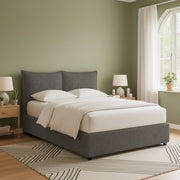 Wetherby, Letto Matrimoniale Sfoderabile Made in Italy, Grigio Tortora