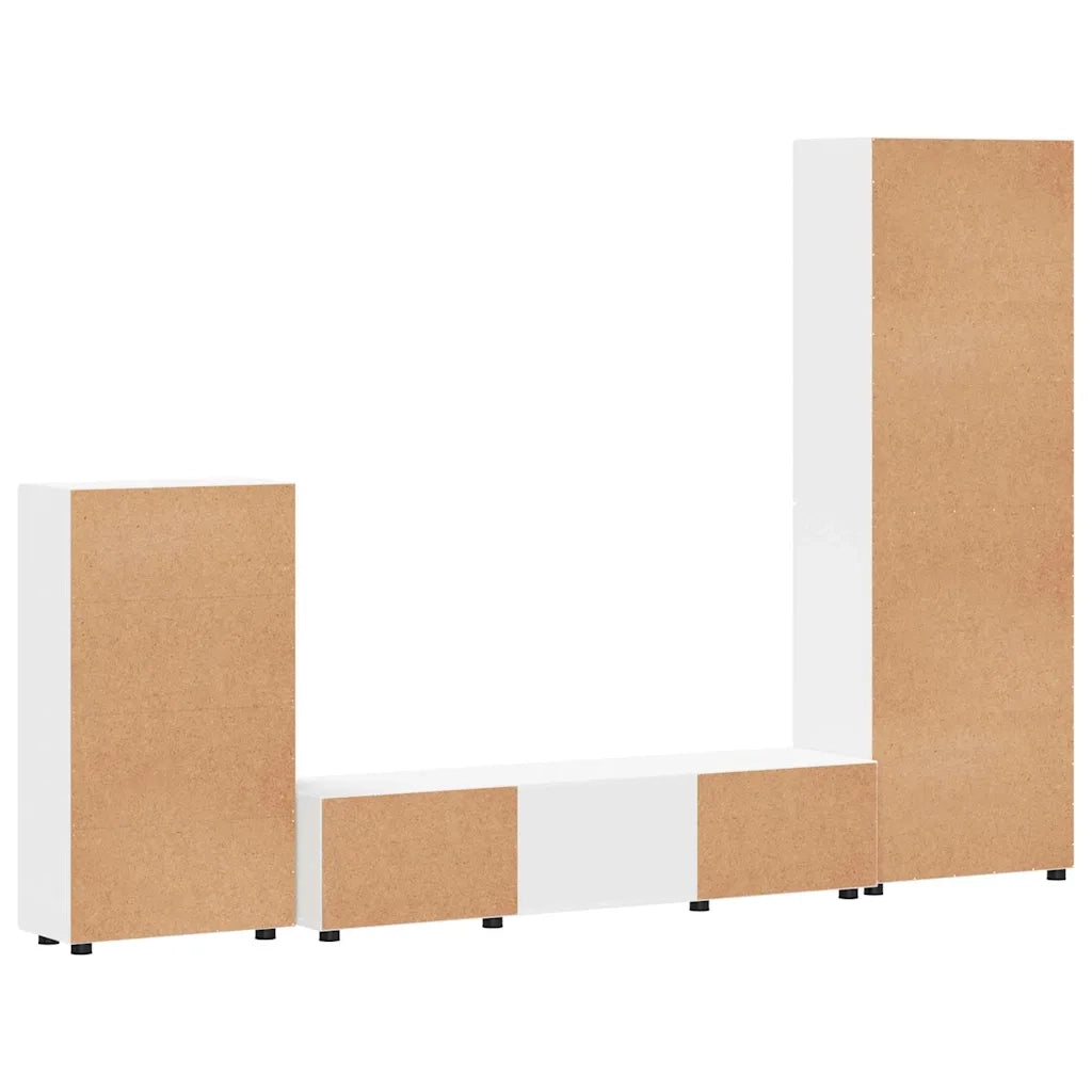 Set mobile TV con porta FLORIN 3 pcs Bianco Legno multistrato 3397954