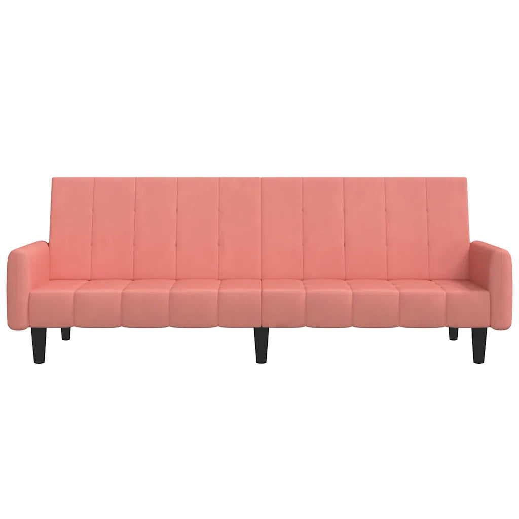 Divano letto | Sof¨¤ letto | Letto singolo a 2 Posti Rosa in Velluto