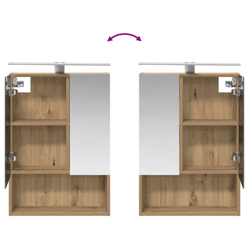 Set di mobili per il bagno 5 pcs Rovere Artigianale 3407086