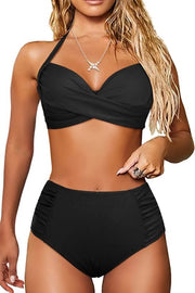 Costume da bagno per donne alta statura - a due pezzi - con reggiseno - stile estivo - comodo materiale 80% poliestere - bikini