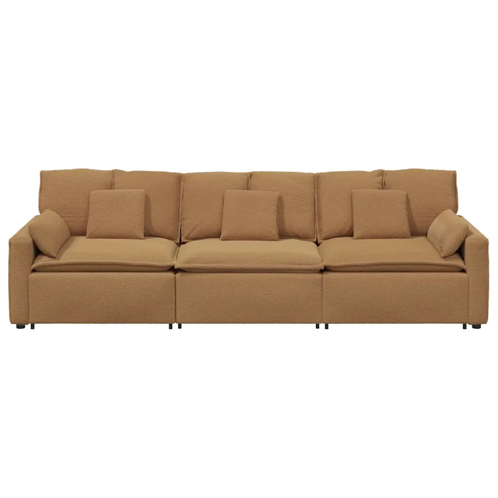 Divano Modulare con Cuscini Beige