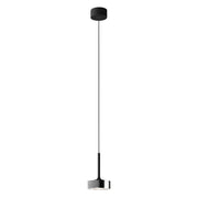 Hole Sospensione Nero/Cromo LED 13W 38° IP20 3000K CRI90 - Lampada a sospensione potente in alluminio per interni - Rossini Group