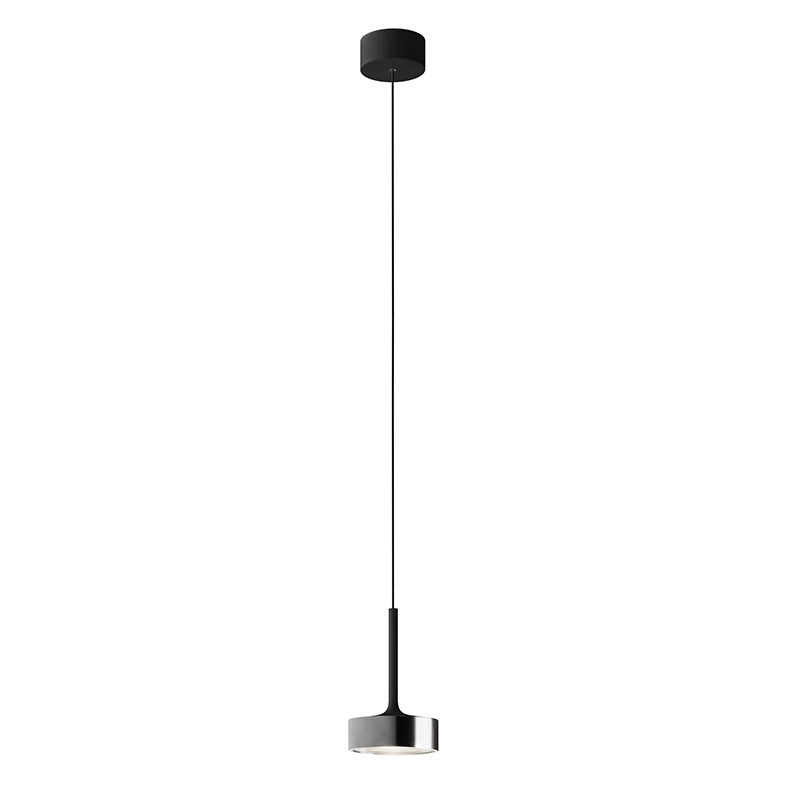 Hole Sospensione Nero/Cromo LED 13W 38° IP20 3000K CRI90 - Lampada a sospensione potente in alluminio per interni - Rossini Group