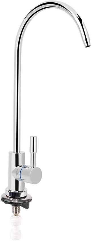 Filtro Acqua per Rubinetto - 360 Gradi Rotativo - Collo Mini Swan - Installazione Sottofusto - In Acciaio Inossidabile - Adatto per Sistemi RO