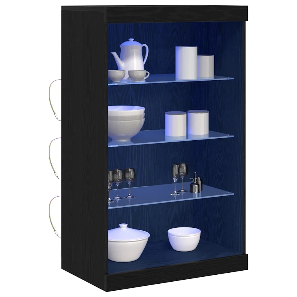 Credenza-Buffet-Armadio da cucina Rovere Nero 60.5 x 37 x 100 cm Legno multistrato