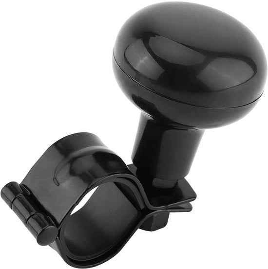 Pompa di direzione nera - Pomo di direzione - Universale - Regolazione 360 gradi - Design solido - Montaggio semplice - Assistenza di guida