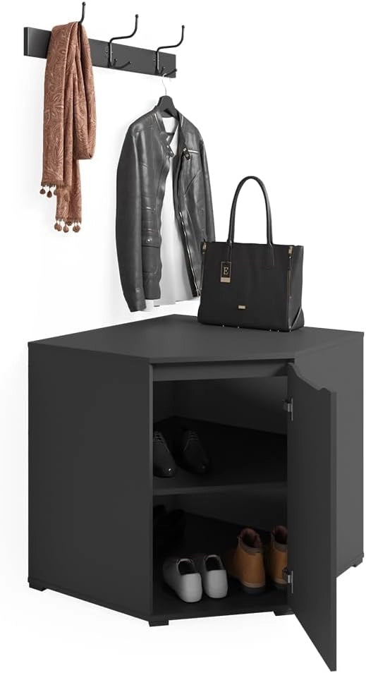 Credenza Ruben, Antracite, 78 x 76.6 cm, adatto per la conservazione di abbigliamento e tessuti