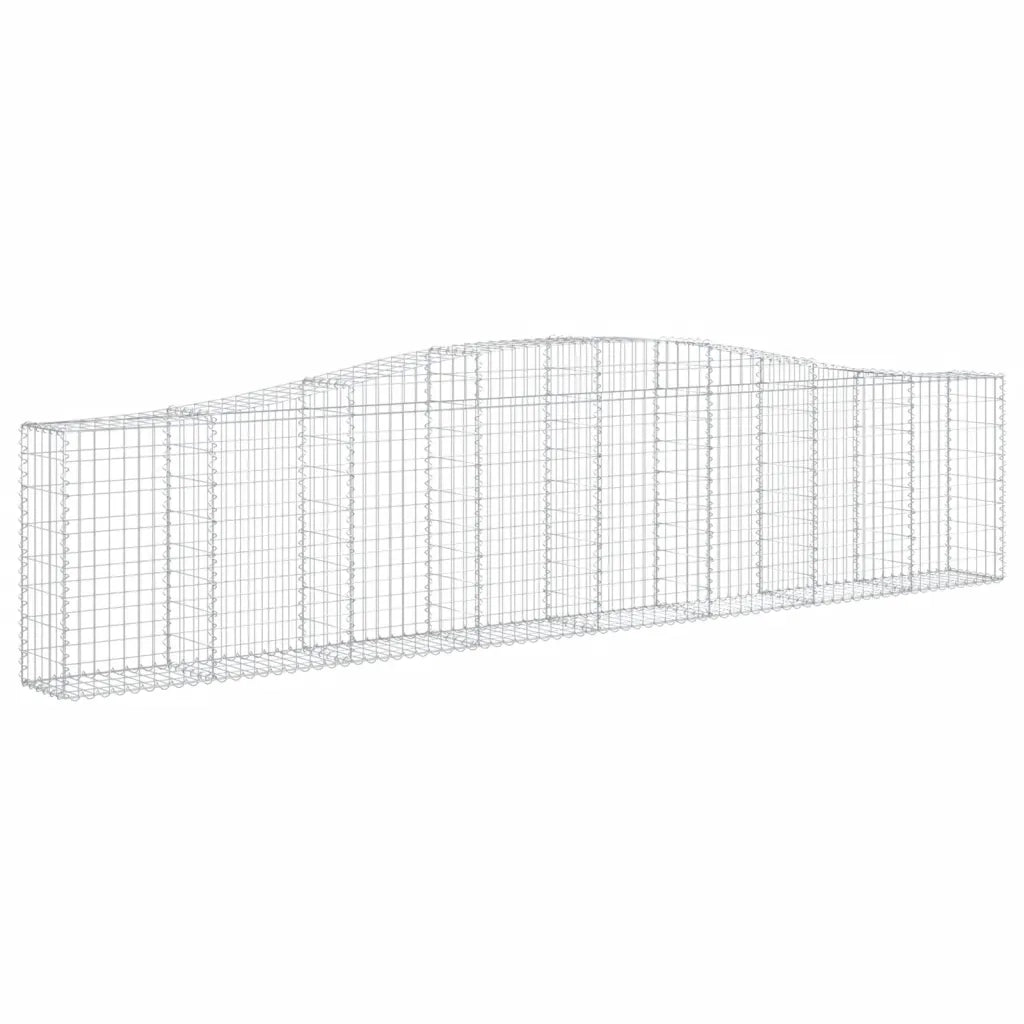 Cesti Gabbioni ad Arco 15 pz 400x30x80/100 cm Ferro Zincato 3145822