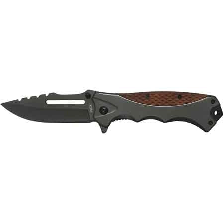 COLTELLO DA TASCA MANICO IN LEGNO E ALLUMINIO 21 cm - AUSONIA