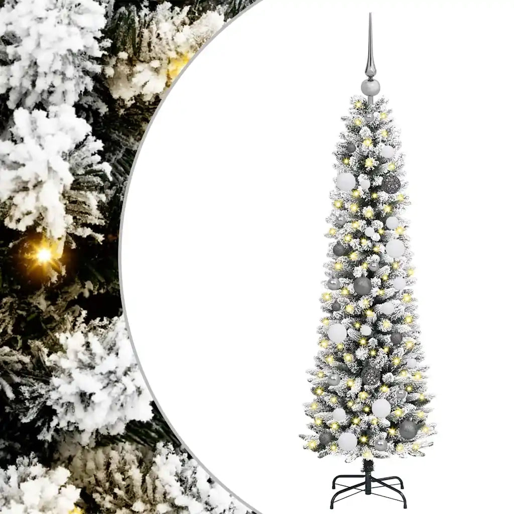 vidaXL Albero di Natale snodato Bianco 150 cm PVC