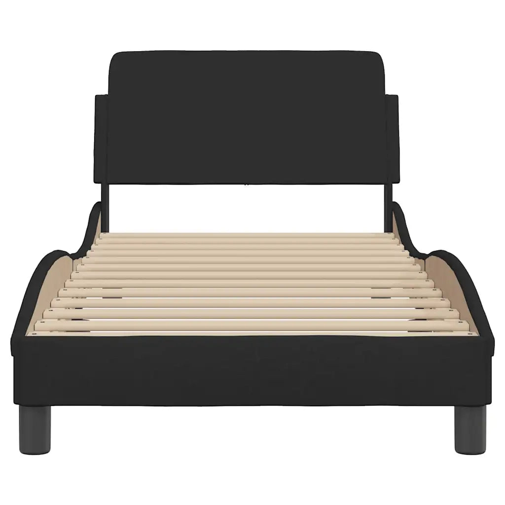 Struttura letto Dover Nera 90x190 cm in Tessuto 373319