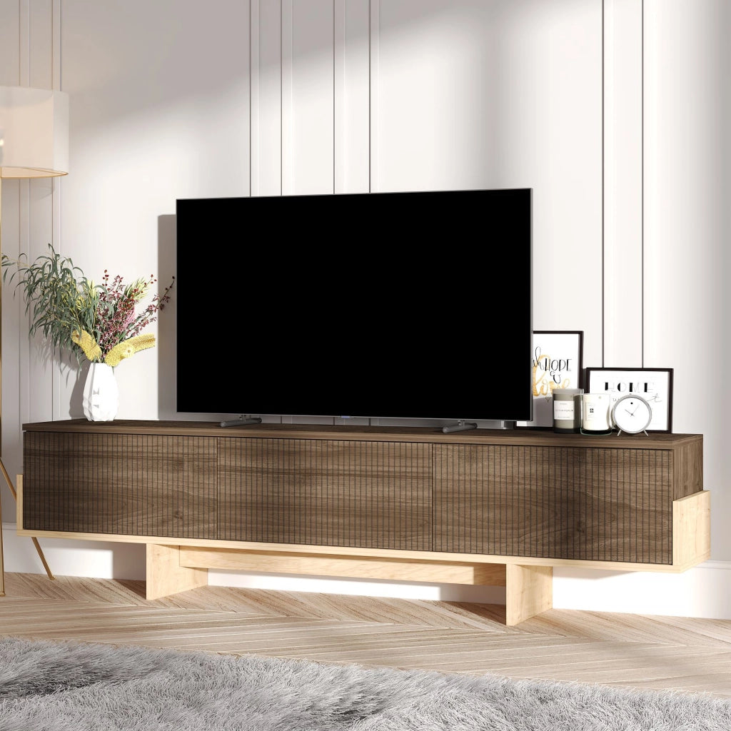 Porta TV in legno "Hege" - 180 x 30 x 44 cm - Marrone