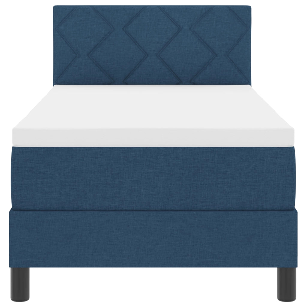 letto a box con materasso blu 80x200 cm in tessuto